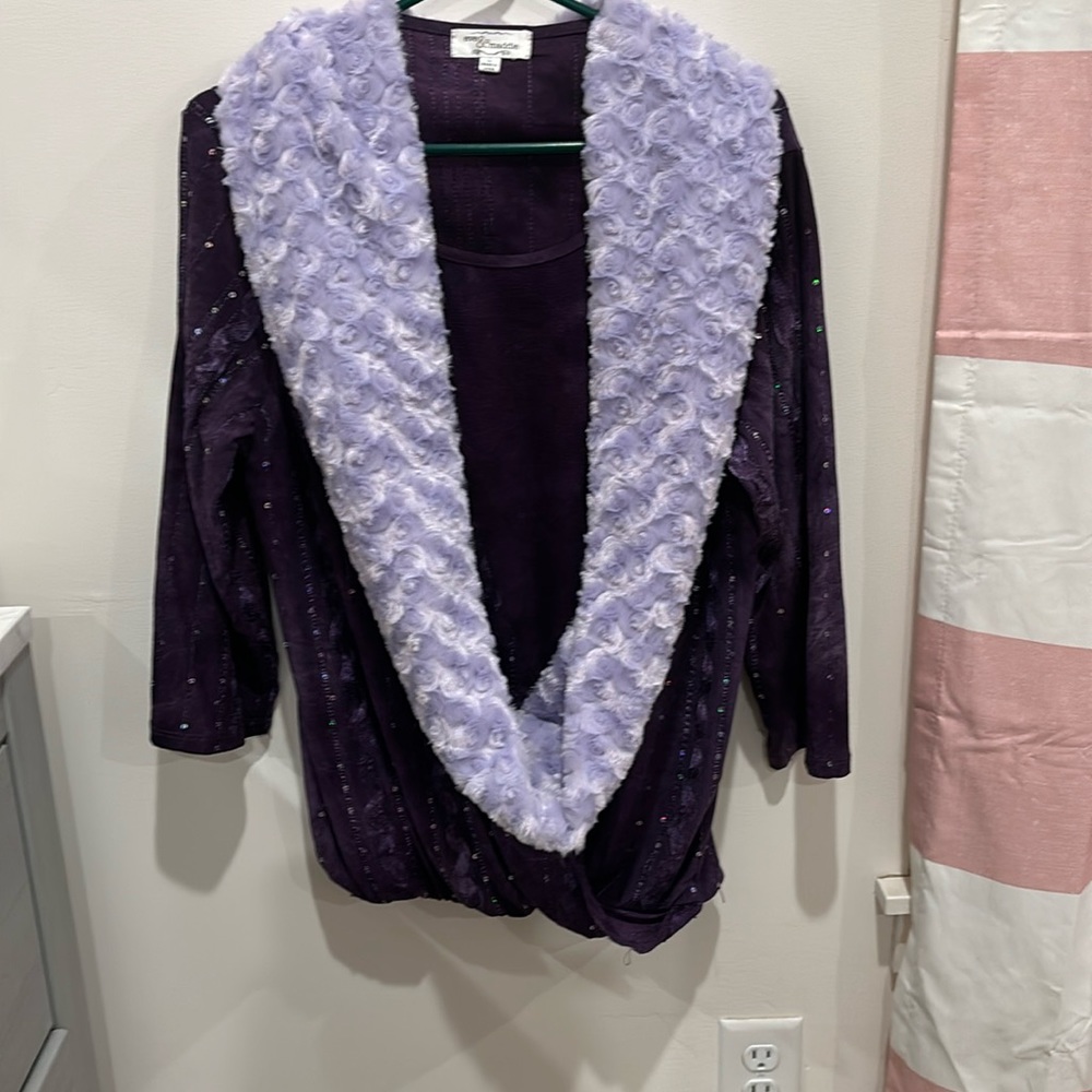 Purple long sleeve top